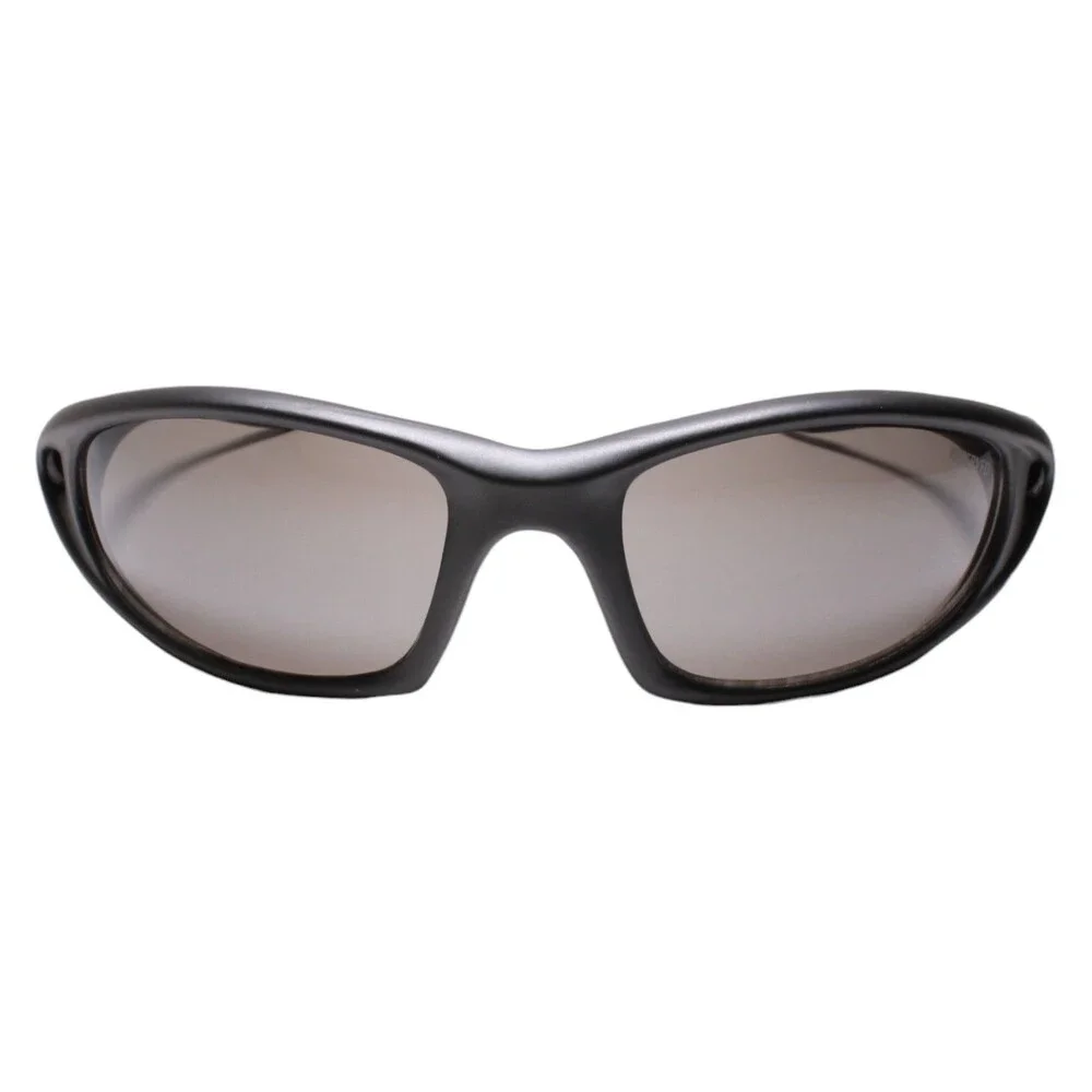 Athletic Outdoor Stylish Sporty Black Wraparound Design Gray Sunglasses